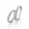 Alianzas de boda de acero con diamante