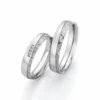 Alianzas de boda de acero con diamantes