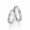 Alianzas de boda de acero con diamante