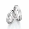 Alianzas de boda de acero con diamantes