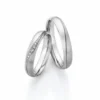 Alianzas de boda de acero con diamantes
