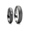 Alianzas de boda de tántalo con diamante