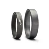 Alianzas de boda de tántalo con diamantes