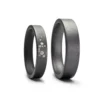 Alianzas de boda de tántalo con diamantes