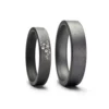 Alianzas de boda de tántalo con diamantes