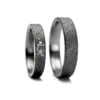 Alianzas de boda de tántalo con diamantes
