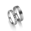 Alianzas de boda de tántalo con diamantes