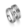Alianzas de boda de tántalo con diamantes