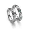 Alianzas de boda de tántalo con diamantes